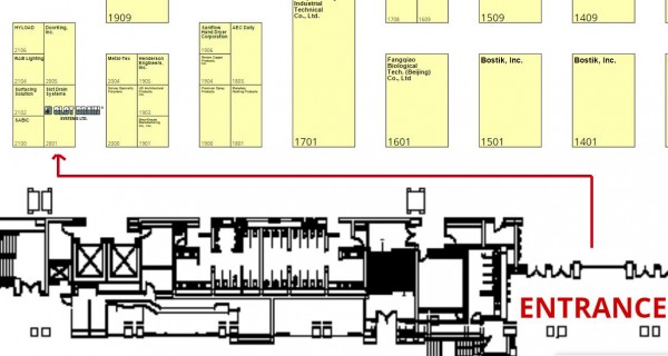 AIA show floor plan-slot drain